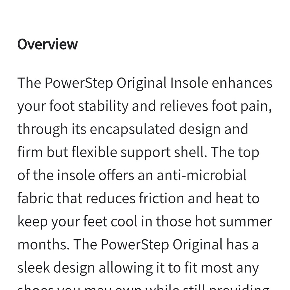 PowerStep Original Women's Shoe Insoles - Black - Picture 2 of 7